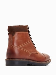 Base London Ashland Lace Up Toe Cap Boots - Image 3 of 6