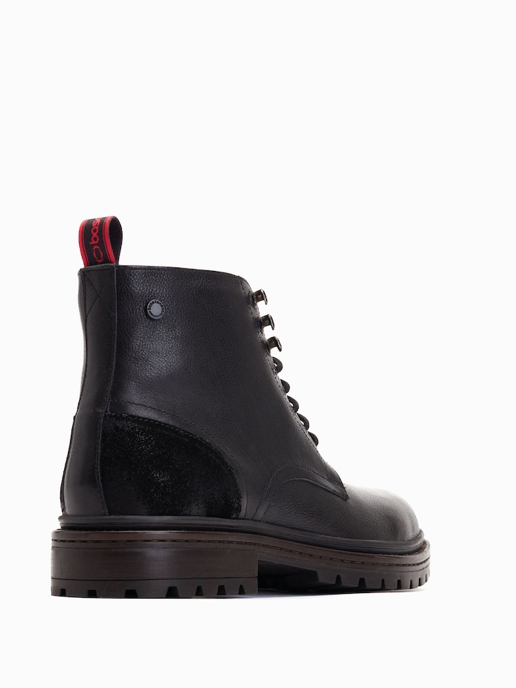Schwarz - Base London Dettori Arbeitsstiefel mit Schnürung - Bild 2 von 6 Schwarz - Base London Dettori Arbeitsstiefel mit Schnürung - Bild 2 von 6