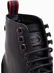 Schwarz - Base London Dettori Arbeitsstiefel mit Schnürung - Bild 6 von 6