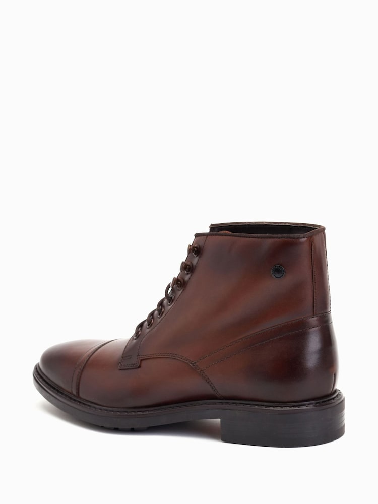 Base London Duke Lace Up Toe Cap Boots - Image 3 of 6