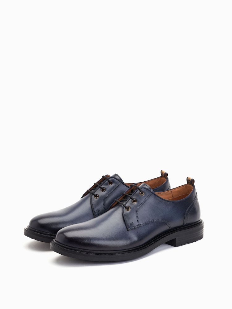 Burnished Navy Blue - Zapatos Derby con cordones Dime de Base London - Imagen 2 de 6 Burnished Navy Blue - Zapatos Derby con cordones Dime de Base London - Imagen 2 de 6