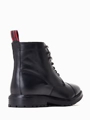 Base London Banff Lace Up Toe Cap Black Boots - Image 2 of 6