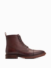 Base London Banff Lace Up Toe Cap Boots - Image 1 of 6