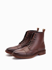 Base London Banff Lace Up Toe Cap Boots - Image 3 of 6