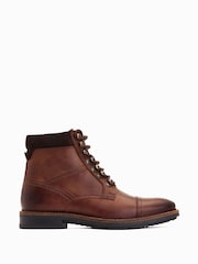 Base London Ashland Lace Up Toe Cap Boots - Image 1 of 6