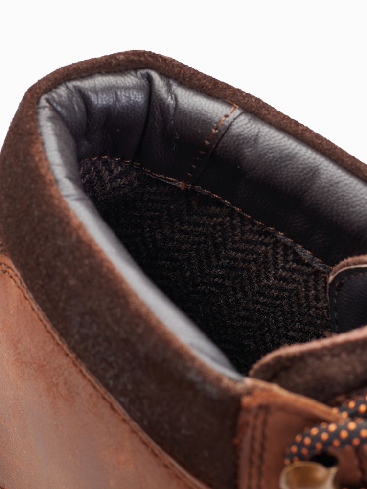 Base London Brown Ashland Lace Up Toe Cap Boots - Image 5 of 5 Base London Brown Ashland Lace Up Toe Cap Boots - Image 5 of 5