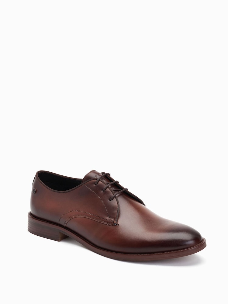 Коричневый - Base London Bronte Lace Up Derby Shoes - Изображение 2 из 6