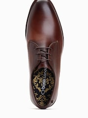 Коричневый - Base London Bronte Lace Up Derby Shoes - Изображение 4 из 6