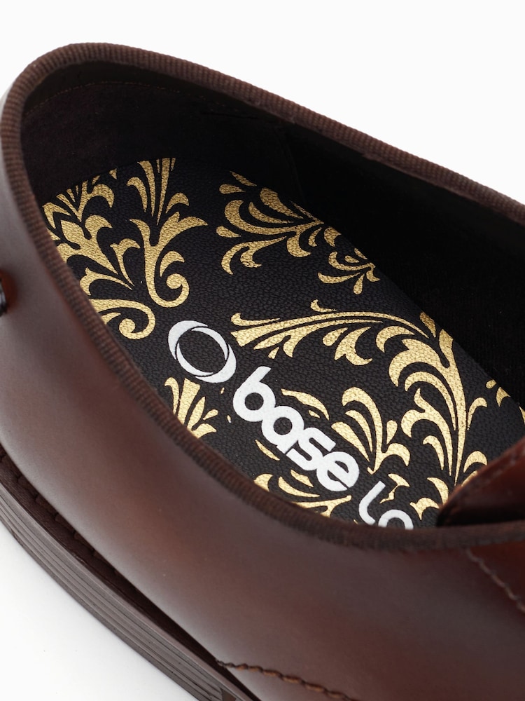 Коричневый - Base London Bronte Lace Up Derby Shoes - Изображение 6 из 6