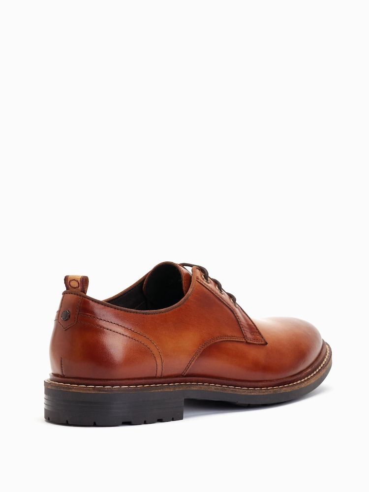 Base London Burnsihed Tan Dime Lace-Up Derby Shoes - Image 3 of 6