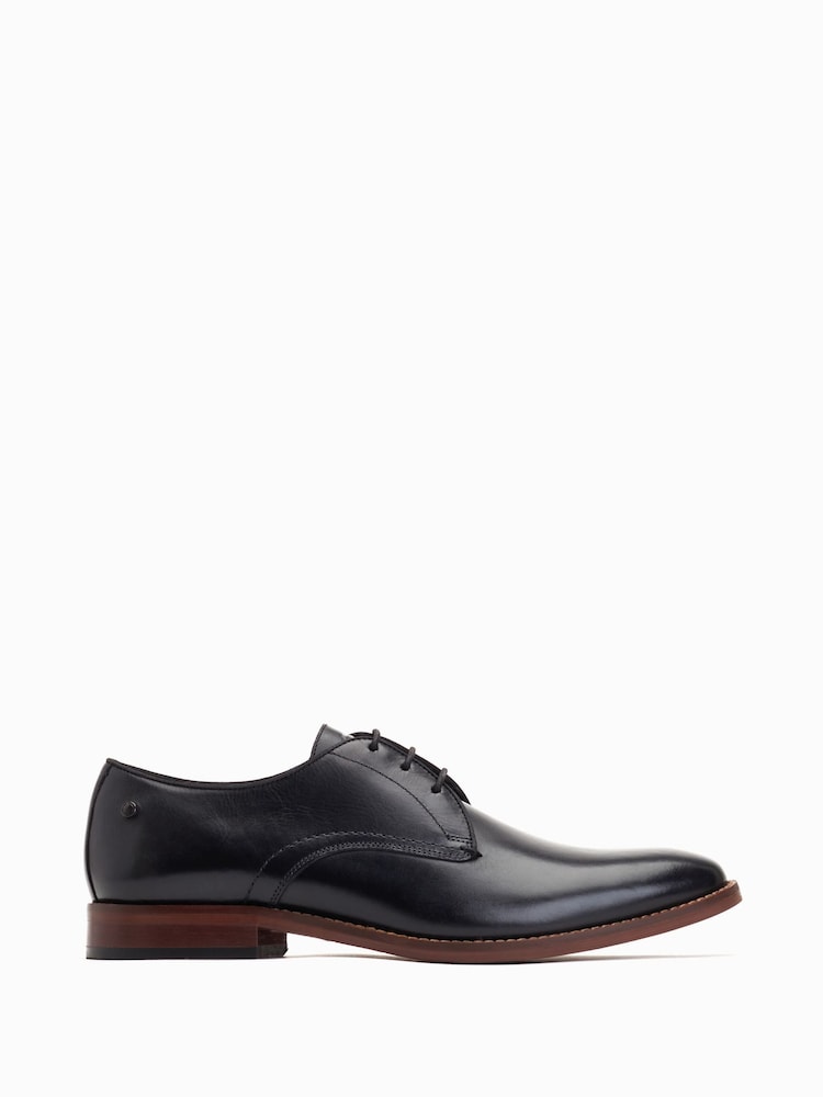 Negro encerado - Zapatos Derby con cordones Bronte de Base London - Imagen 1 de 6 Negro encerado - Zapatos Derby con cordones Bronte de Base London - Imagen 1 de 6