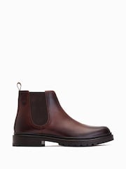 Темно-коричневый - Base London Walsh Pull On Chelsea Boots - Изображение 1 из 6