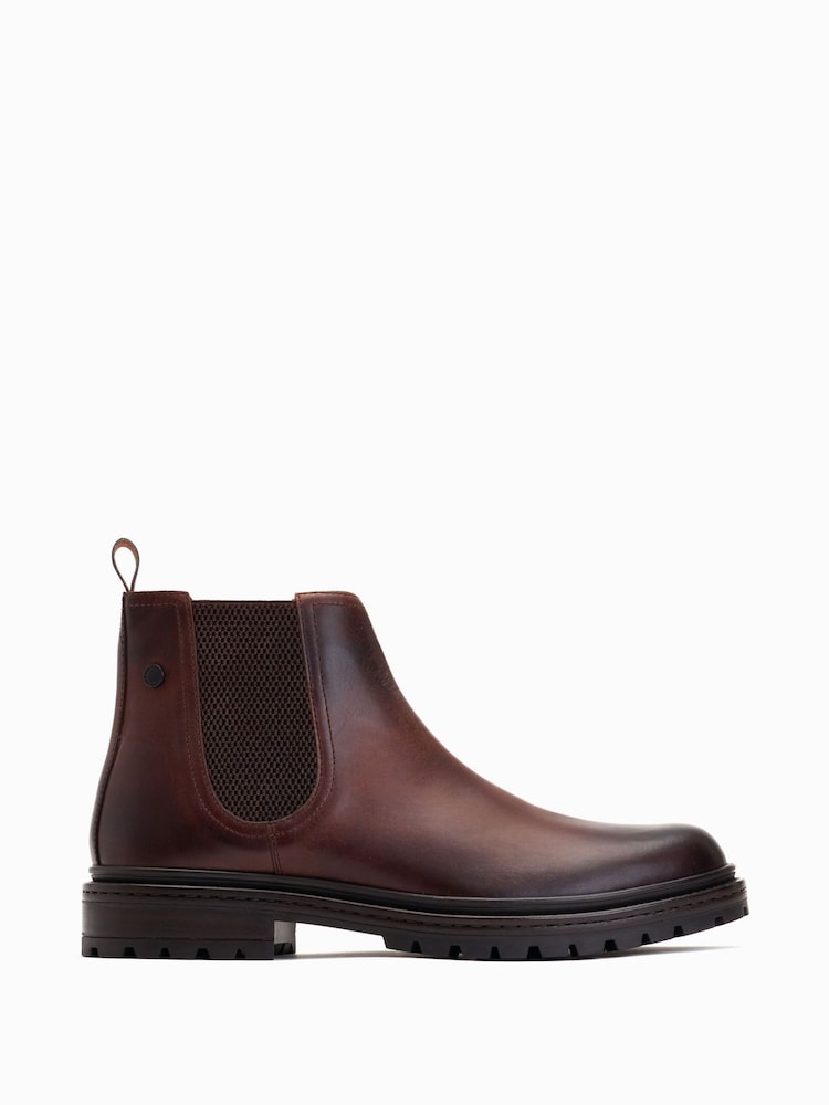 Темно-коричневый - Base London Walsh Pull On Chelsea Boots - Изображение 1 из 6