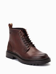 Dunkelbraun - Base London Dettori Arbeitsstiefel mit Schnürung - Bild 3 von 6