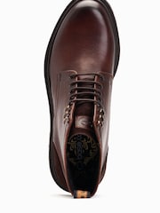 Dunkelbraun - Base London Dettori Arbeitsstiefel mit Schnürung - Bild 4 von 6