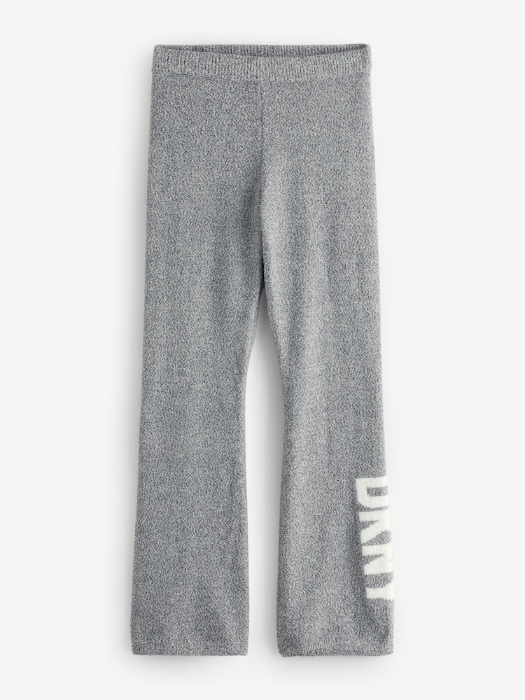 DKNY Grey Boucle Knit Hoodie & Pant Lounge Set - Image 3 of 3