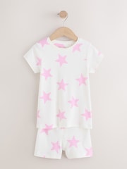 Pink/white heart star Short Pyjamas 3 Pack (9mths-12yrs) - Image 5 of 7