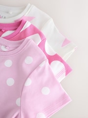 Pink/white heart star Short Pyjamas 3 Pack (9mths-12yrs) - Image 6 of 7