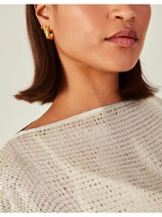 Accessorize Natural Sequin Embellished Poncho - Image 2 of 4