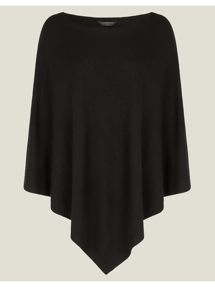 Accessorize Black Knit Poncho - Image 4 of 4 Accessorize Black Knit Poncho - Image 4 of 4
