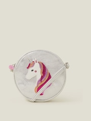 Angels By Accessorize Girls Silver Unicorn Cross-Body Bag - Image 2 of 2