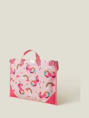 Angels By Accessorize Girls Pink Unicorn Book Bag - Image 2 of 3