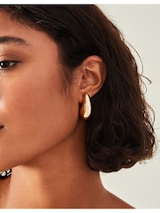 Accessorize Gold Tone Drop Curve Earrings 3 Pack - Image 3 of 3