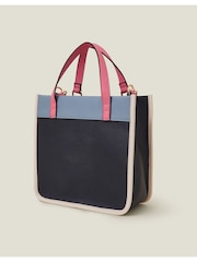 Accessorize Blue Mini Colour Block Handheld Bag - Image 2 of 4