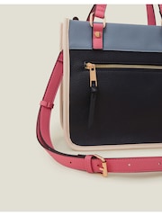 Accessorize Blue Mini Colour Block Handheld Bag - Image 3 of 4