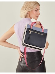 Accessorize Blue Mini Colour Block Handheld Bag - Image 4 of 4