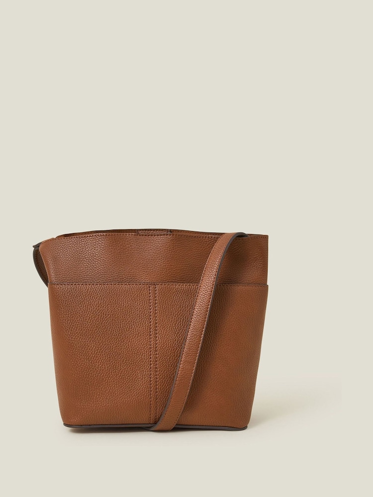Accessorize Brown Mini Bucket Bag - Image 1 of 3 Accessorize Brown Mini Bucket Bag - Image 1 of 3
