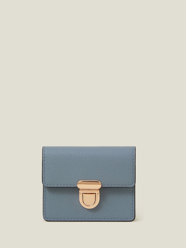 Accessorize Blue Push Lock Card Holder - Image 1 of 2