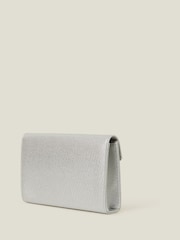 Accessorize Silver Metallic Envelope Clutch Bag - Image 2 of 2