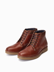 Base London Dugan Lace-up Chukka Brown Boots - Image 3 of 6