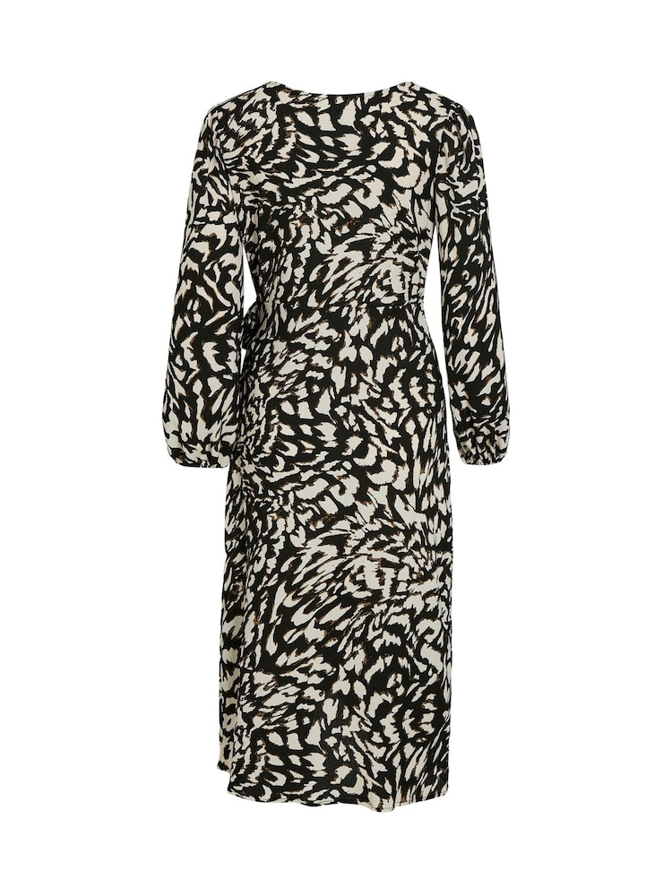 VILA Printed Long Sleeve V-Neck Midi Dress - Bild 7 von 7