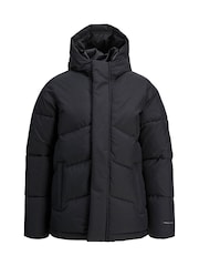 JACK & JONES JUNIOR Blue Hooded Puffer Nautical Jacket - Image 10 of 10