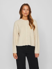 Vila dolg rokav; z dolgimi rokavi Button Up Knit pletena jopa jakna; suknjič - Slika 1 iz 6