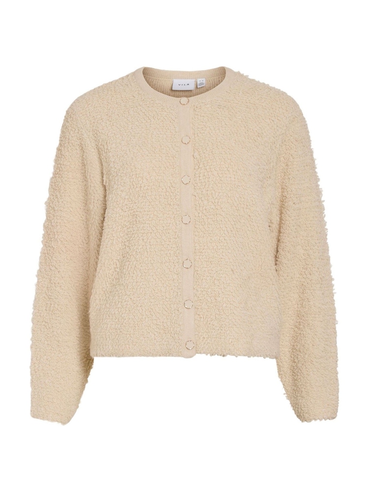 Vila dolg rokav; z dolgimi rokavi Button Up Knit pletena jopa jakna; suknjič - Slika 6 iz 6