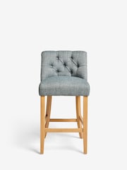 Chunky Weave Mid Blue Wolton Bar Stool - Image 2 of 8