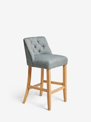 Chunky Weave Mid Blue Wolton Bar Stool - Image 3 of 8