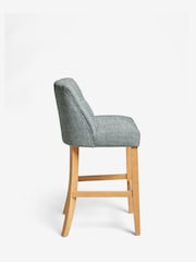Chunky Weave Mid Blue Wolton Bar Stool - Image 5 of 8