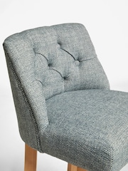 Chunky Weave Mid Blue Wolton Bar Stool - Image 7 of 8