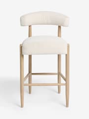 Casual Boucle Oyster Aire Bar Stool - Image 1 of 7