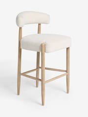 Casual Boucle Oyster Aire Bar Stool - Image 2 of 7