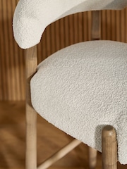 Casual Boucle Oyster Aire Bar Stool - Image 6 of 7