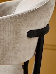 Light Natural Bryer Fixed Height Relaxed Chenille Bar Stool - Image 1 of 6