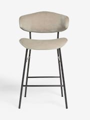 Light Natural Bryer Fixed Height Relaxed Chenille Bar Stool - Image 3 of 6