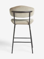 Light Natural Bryer Fixed Height Relaxed Chenille Bar Stool - Image 6 of 6