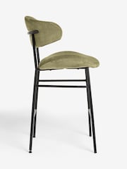 Olive Green Bryer Fixed Height Relaxed Chenille Bar Stool - Image 6 of 9