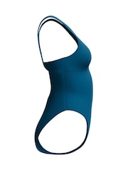 Speedo Green Solid High Neck Swimsuit - Image 9 of 10